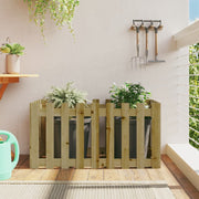 Clôture de jardin surélevée en bois de pin imprégné 100x50x50cm v4328 Vetonek