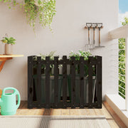 Lit de jardin surélevé avec clôture en bois de pin noir 100x50x70cm v4359 Vetonek