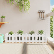 Lit de jardin surélevé avec clôture en bois de pin blanc 150x30x30cm v4397 Vetonek