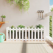 Lit de jardin surélevé avec clôture en bois de pin blanc 150x50x50cm v4441 Vetonek