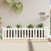 Lit de jardin surélevé avec clôture en bois de pin blanc 200x50x50cm v4595 Vetonek