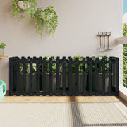 Lit de jardin surélevé avec clôture en bois de pin noir 200x50x70cm v4656 Vetonek