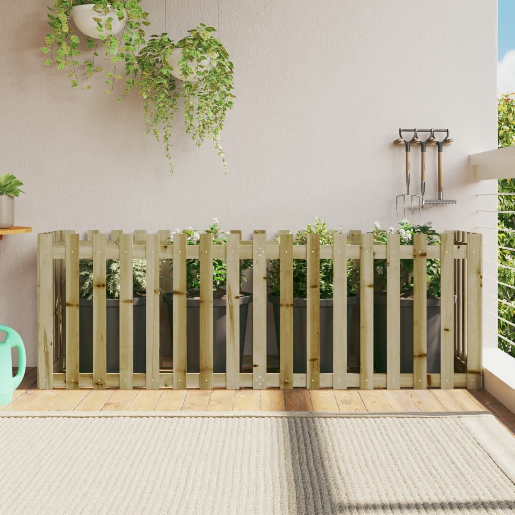 Clôture de jardin surélevée en bois de pin imprégné 200x50x70cm v4670 Vetonek