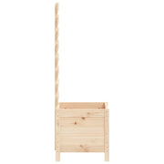 Jardinera con estantería madera maciza pino 39x39,5x114 cm v4687 - Vetonek