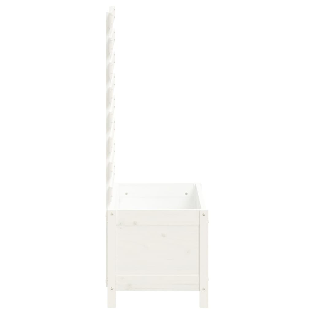 Jardinera estantería madera maciza pino blanco 79x39,5x114 cm v4731 - Vetonek