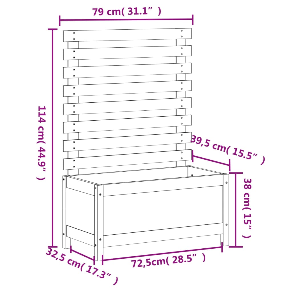 Gärtner mit Douglas 79x39,5x114 cm Massivholzregal