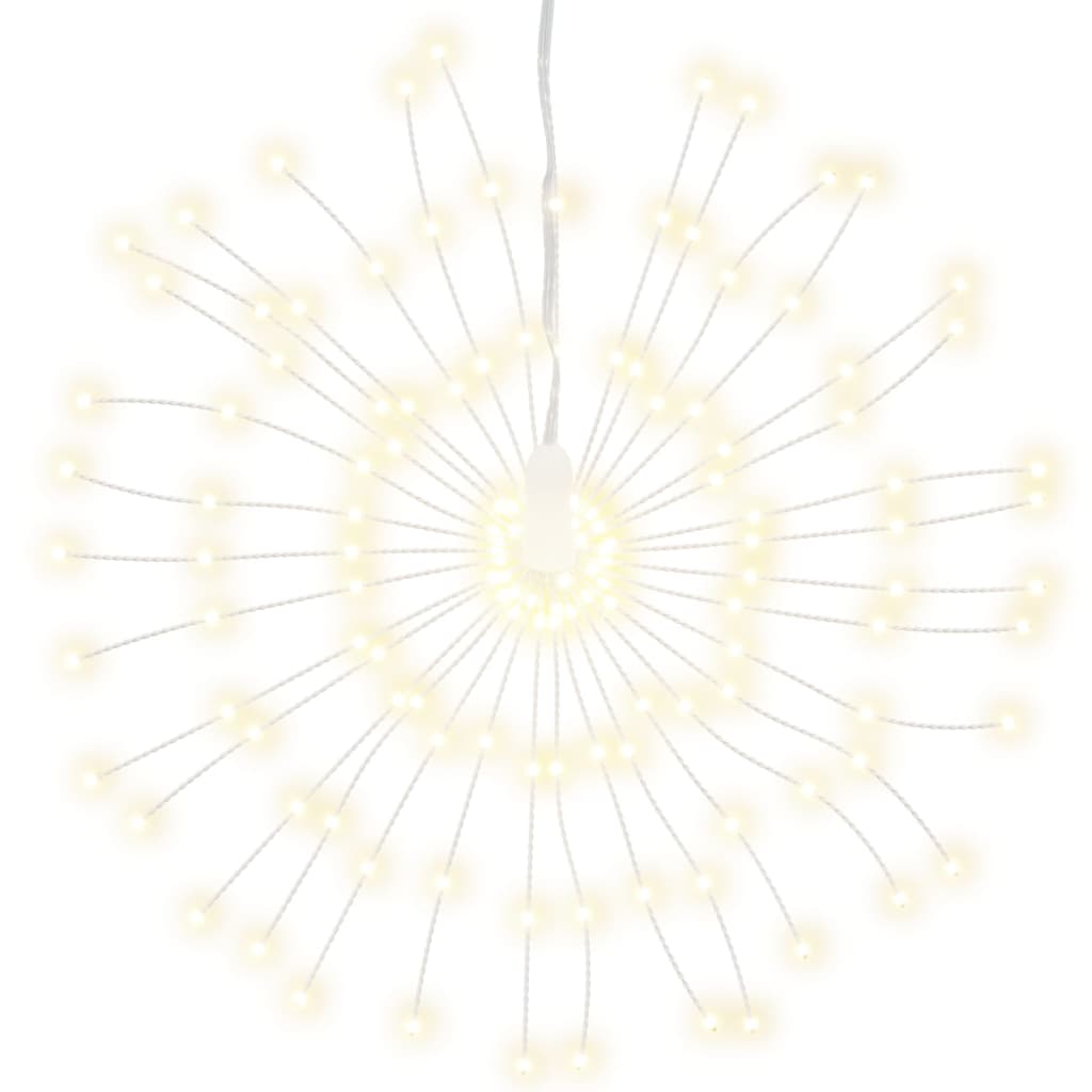 Luces de navidad de estrellas 4 uds 140 led blanco cálido 17 cm v5127 - Vetonek