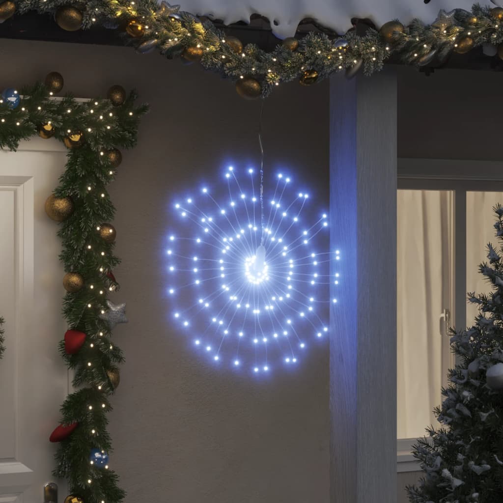 Luces de navidad de estrellas 4 uds 140 led blanco frío 17 cm v5141 Vetonek