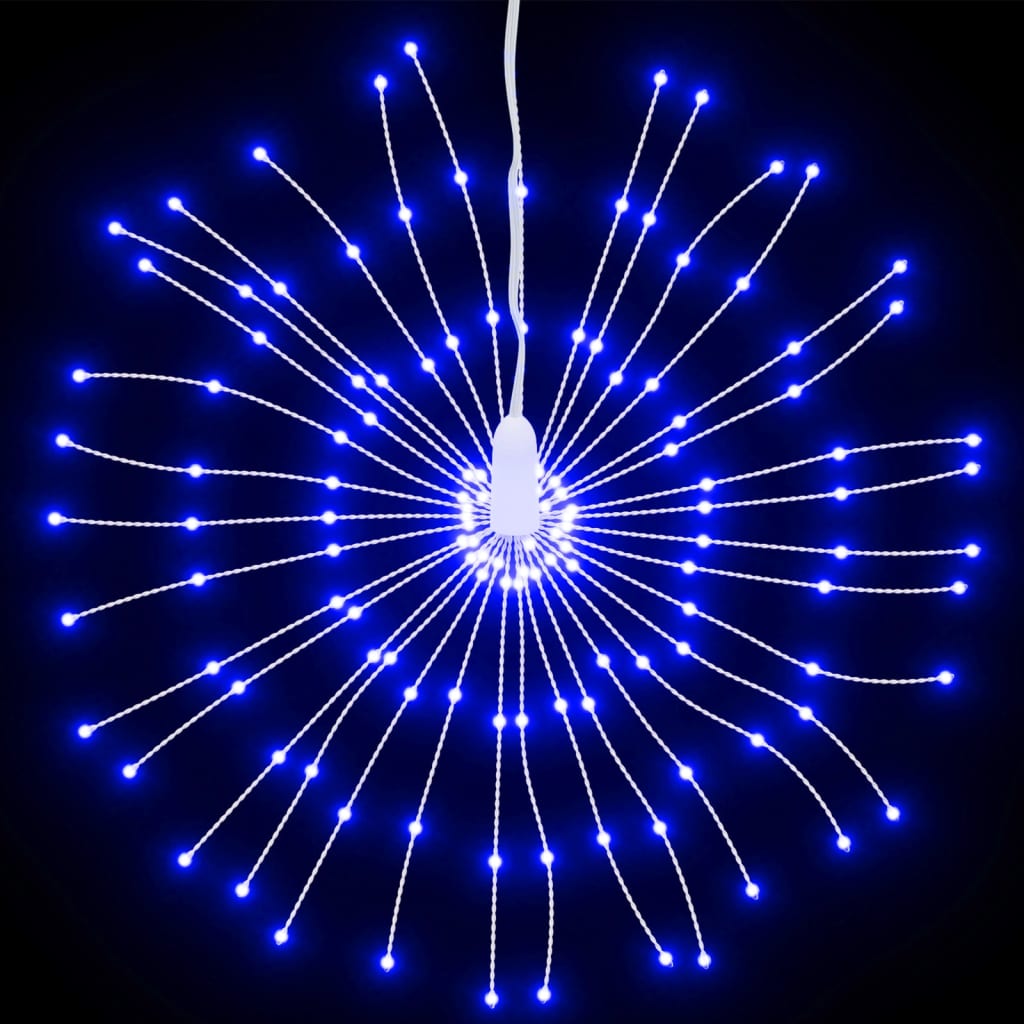 Luces de Navidad de estrellas 4 uds 140 LED azul 17 cm - Vetonek