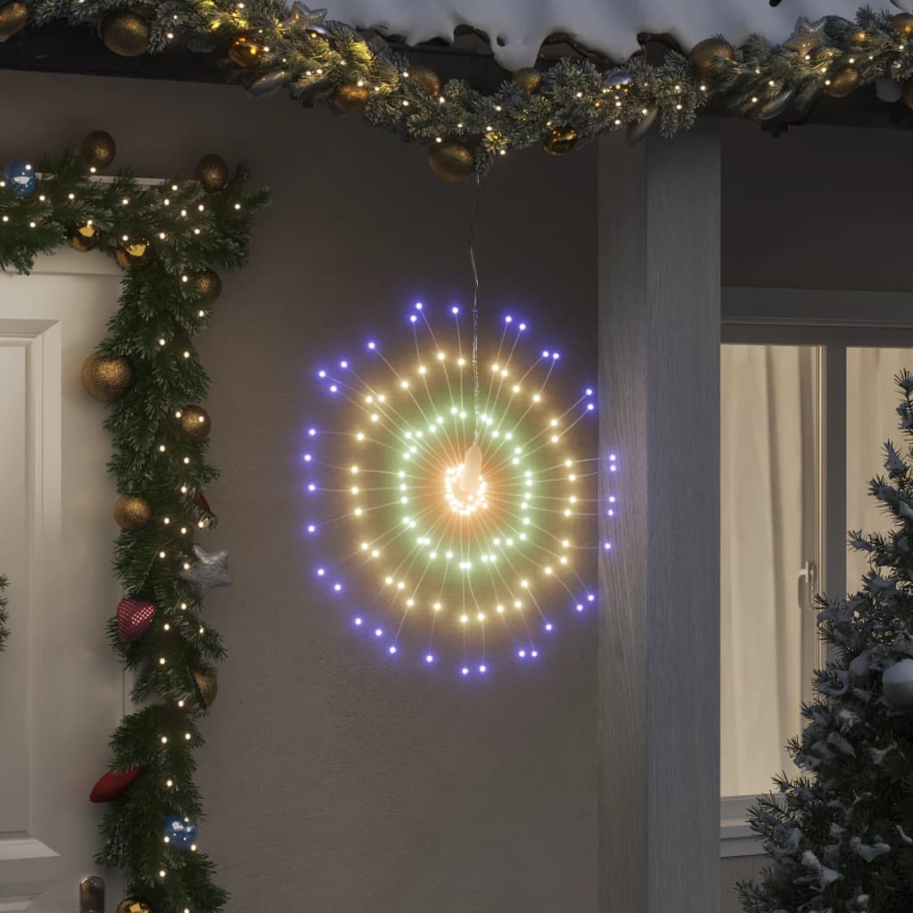 Luces de navidad de estrellas 4 uds 140 led de colores 17 cm v5189 Vetonek