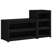 Vetonek Muebles de cocina de exterior 2 pzas madera maciza pino negro