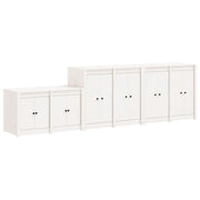 Vetonek Muebles de cocina de exterior 3 pzas madera maciza pino blanco