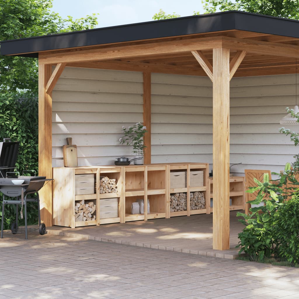 Móveis de cozinha externa 3 peças em madeira maciça de pinho V5707 Vetonek