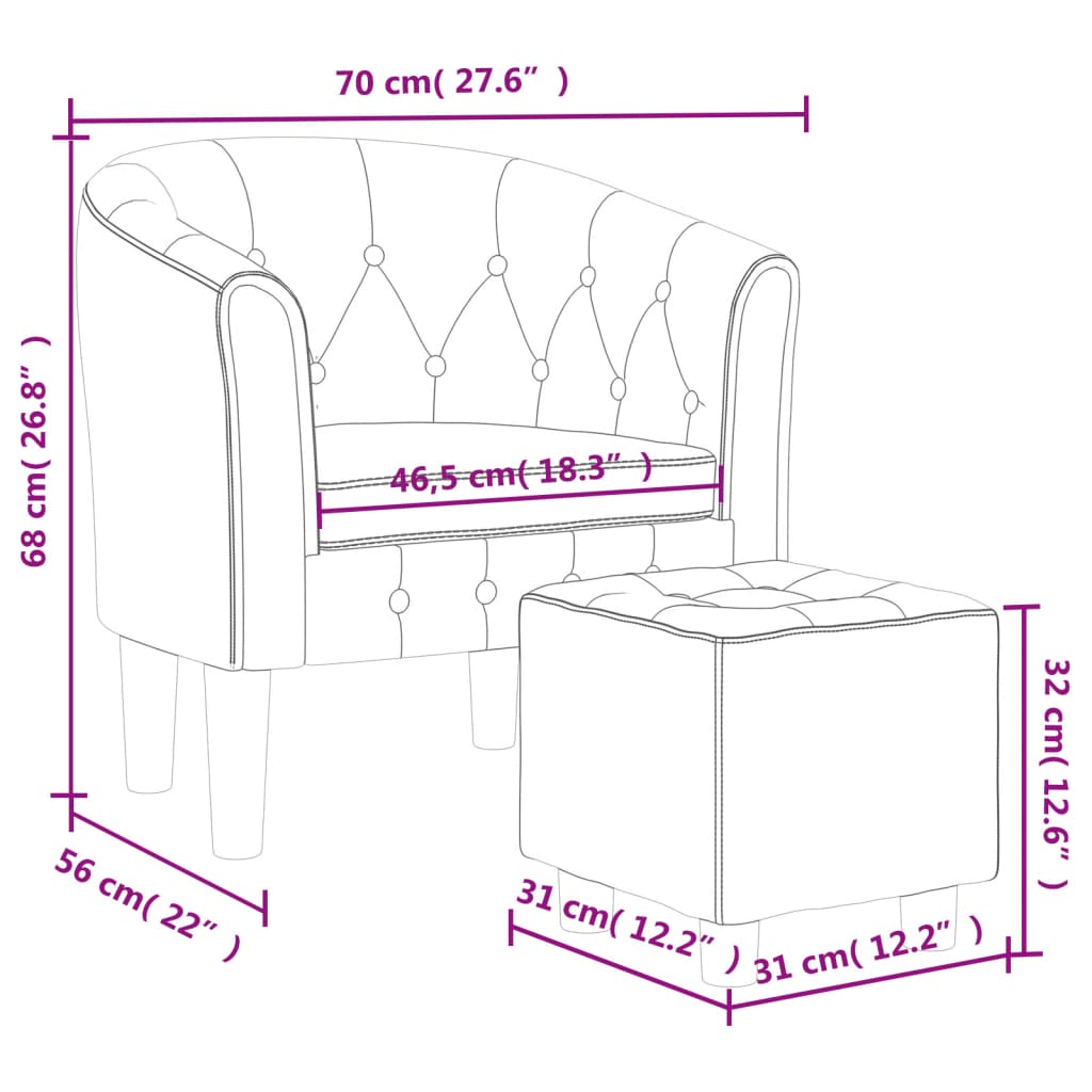 Tabouret en velours vert foncé