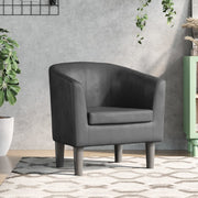 Gray synthetic leather armchair V6582 Vetonek