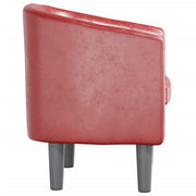 Red synthetic leather armchair V6612 Vetonek