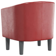 Red synthetic leather armchair V6612 Vetonek