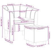 Cube design armchair with footrest red synthetic leather V6674 Vetonek