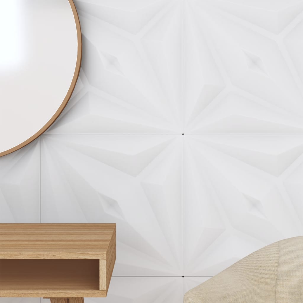 Paneles de pared 24 uds XPS estrella blanco 50x50 cm 6 m² - Vetonek