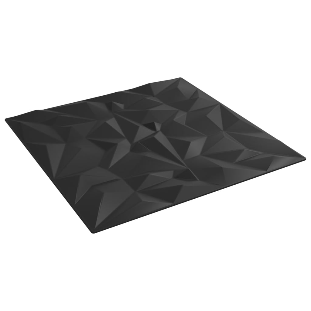 Paneles de pared 24 uds XPS amatista negro 50x50 cm 6 m² vidaXL