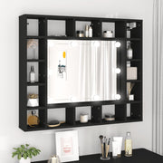 Mueble con espejo y luces led negro 91x15x76,5 cm v7435 Vetonek
