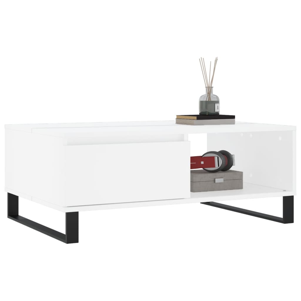 White Engineering Wood Center Tabelle 90x60x35 cm