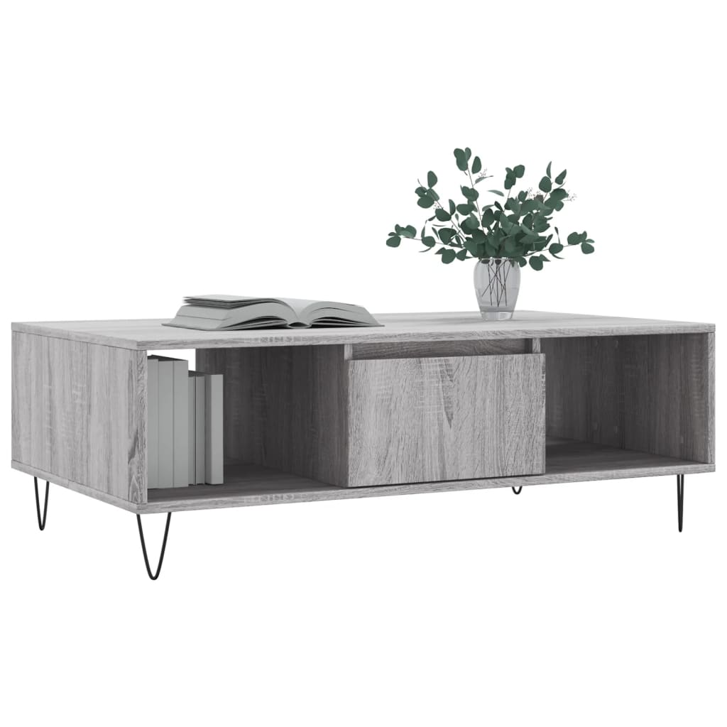 Sonoma Gray Engineering Wood Center Table 104x60x35 cm