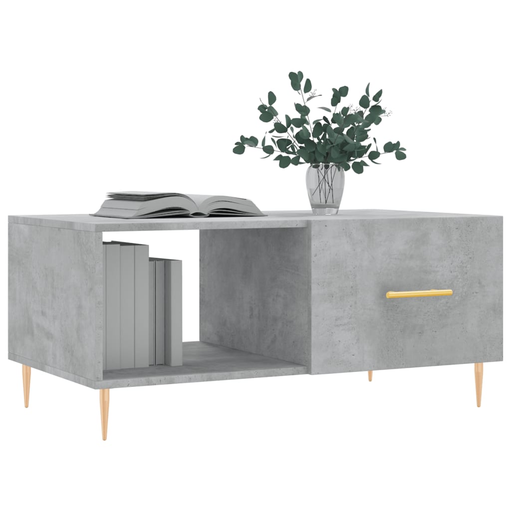 Mesa de centro madera contrachapada gris hormigón 90x50x40 cm V1203 Vetonek