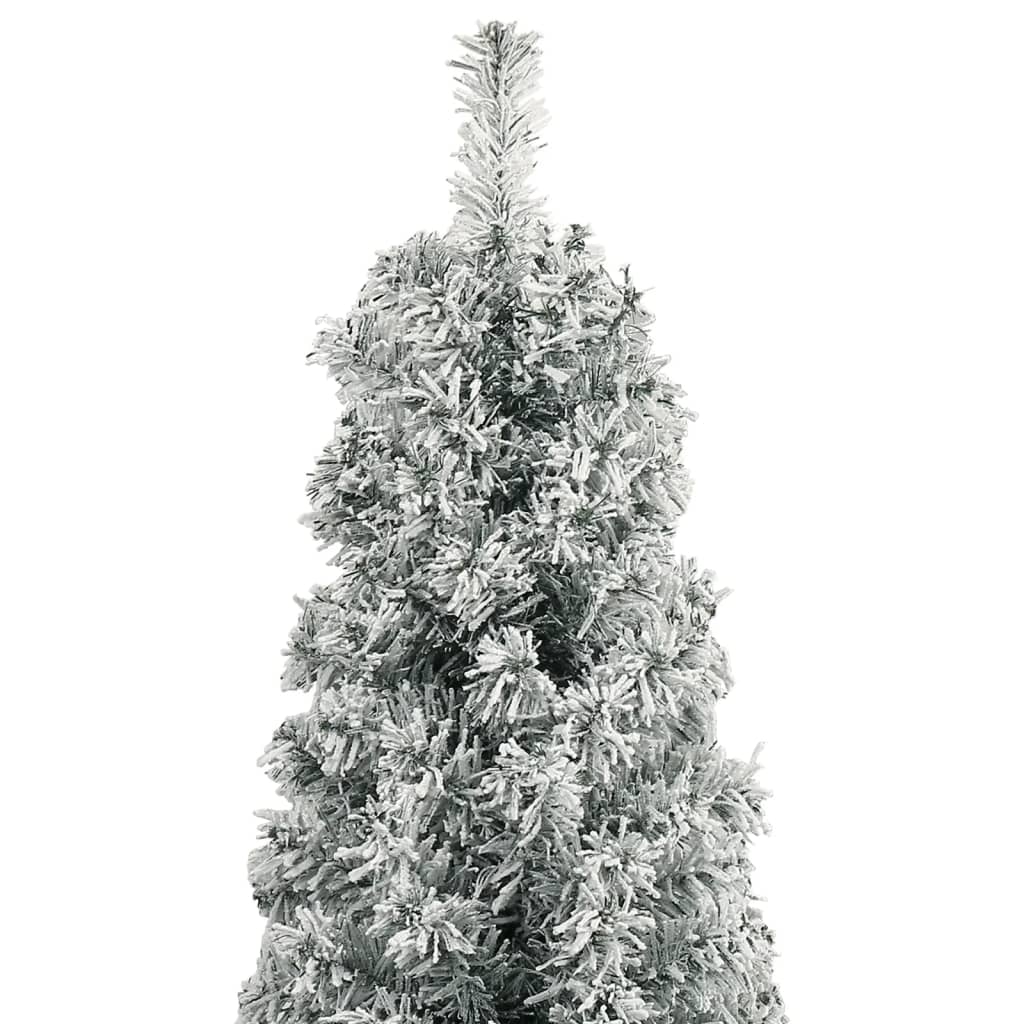 Árbol navidad estrecho con soporte y nieve artificial pvc 300cm v3030 Vetonek