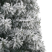 Árbol navidad estrecho con soporte y nieve artificial pvc 300cm v3030 Vetonek