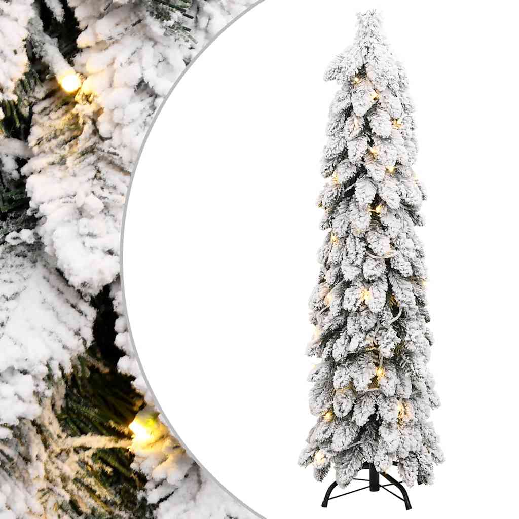 Árbol de navidad artificial iluminado con 60 led y nieve 120 cm v3122 Vetonek
