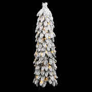 Árbol de navidad artificial iluminado con 60 led y nieve 120 cm v3122 Vetonek