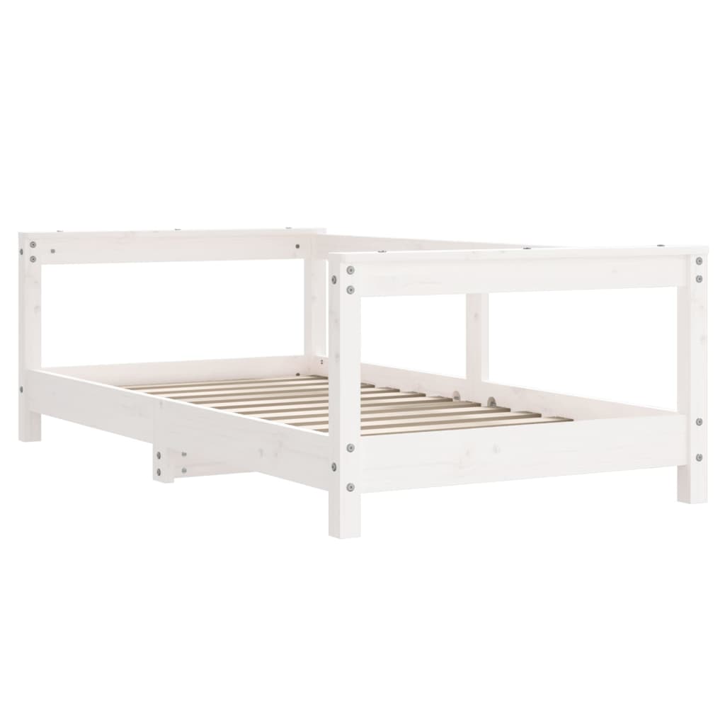 Estructura de cama para niños madera de pino blanco 70x140 cm - Vetonek