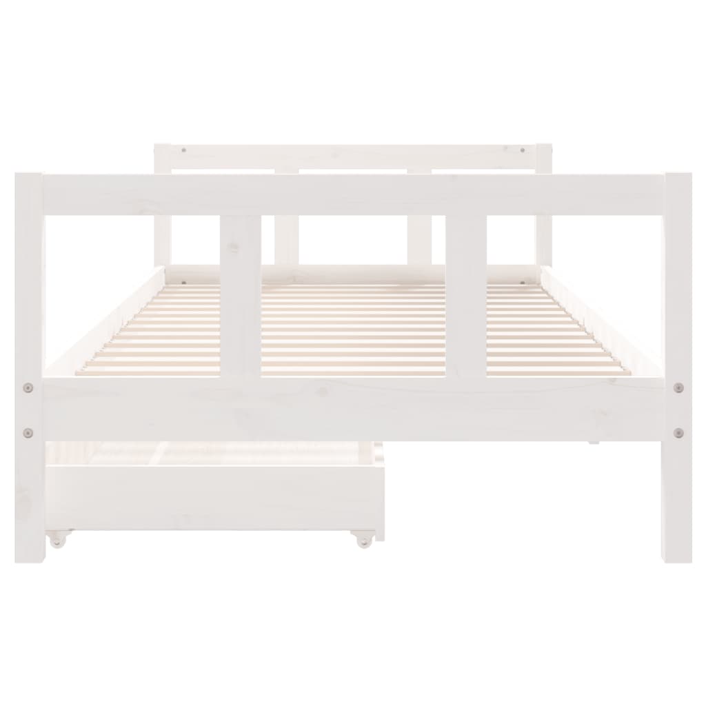 Estructura cama niños con cajones madera pino blanco 90x200 cm vidaXL