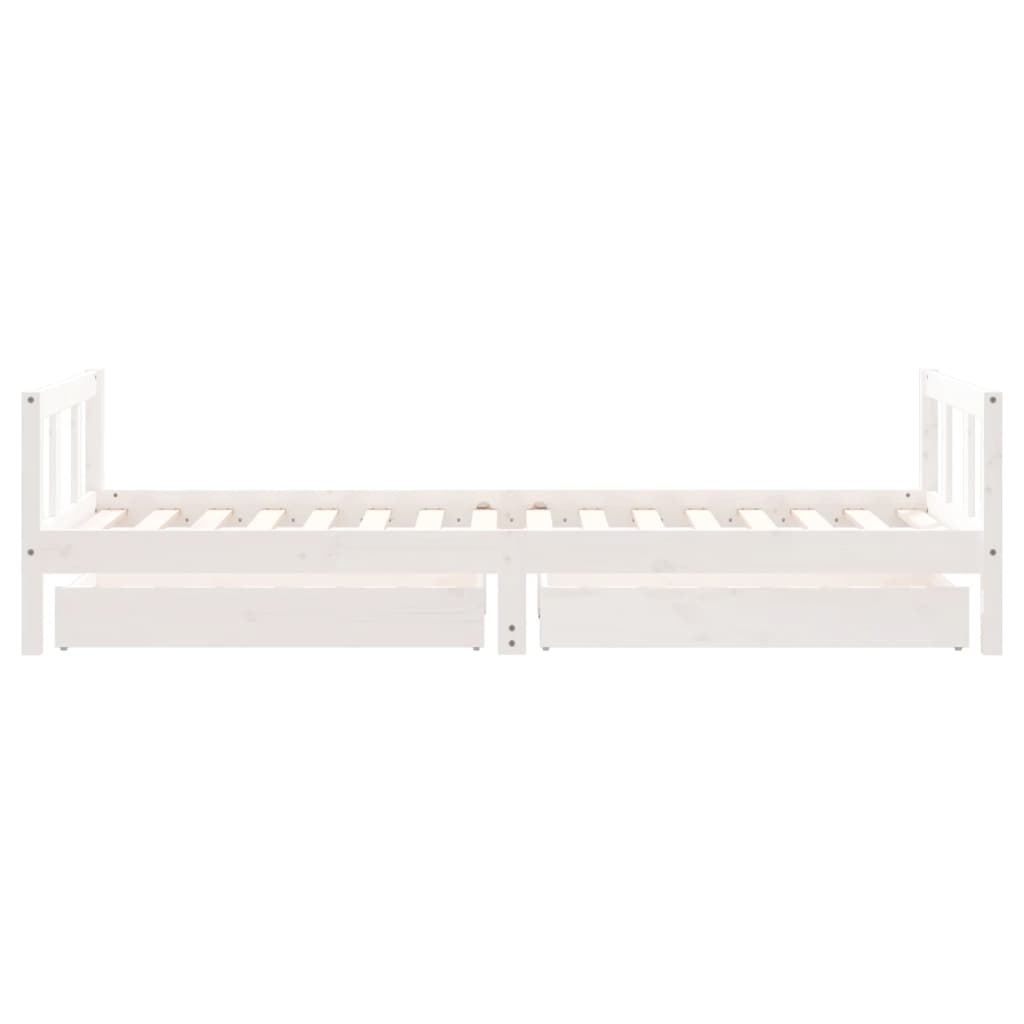 Estructura cama niños con cajones madera pino blanco 90x200 cm vidaXL