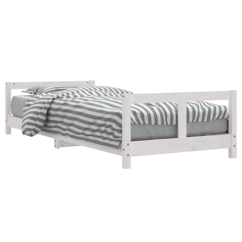 Estructura de cama para niños madera de pino blanco 80x200 cm vidaXL