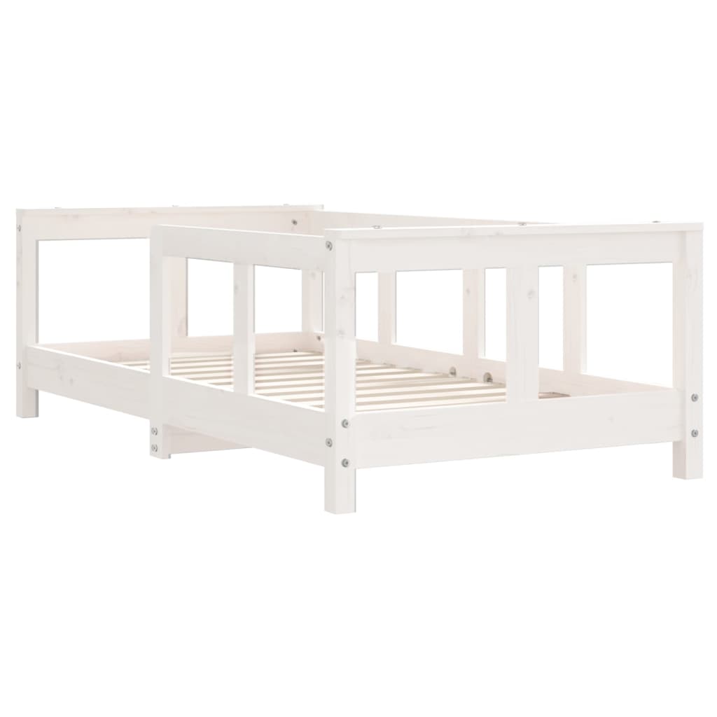 Estructura de cama para niños madera de pino blanco 70x140 cm - Vetonek