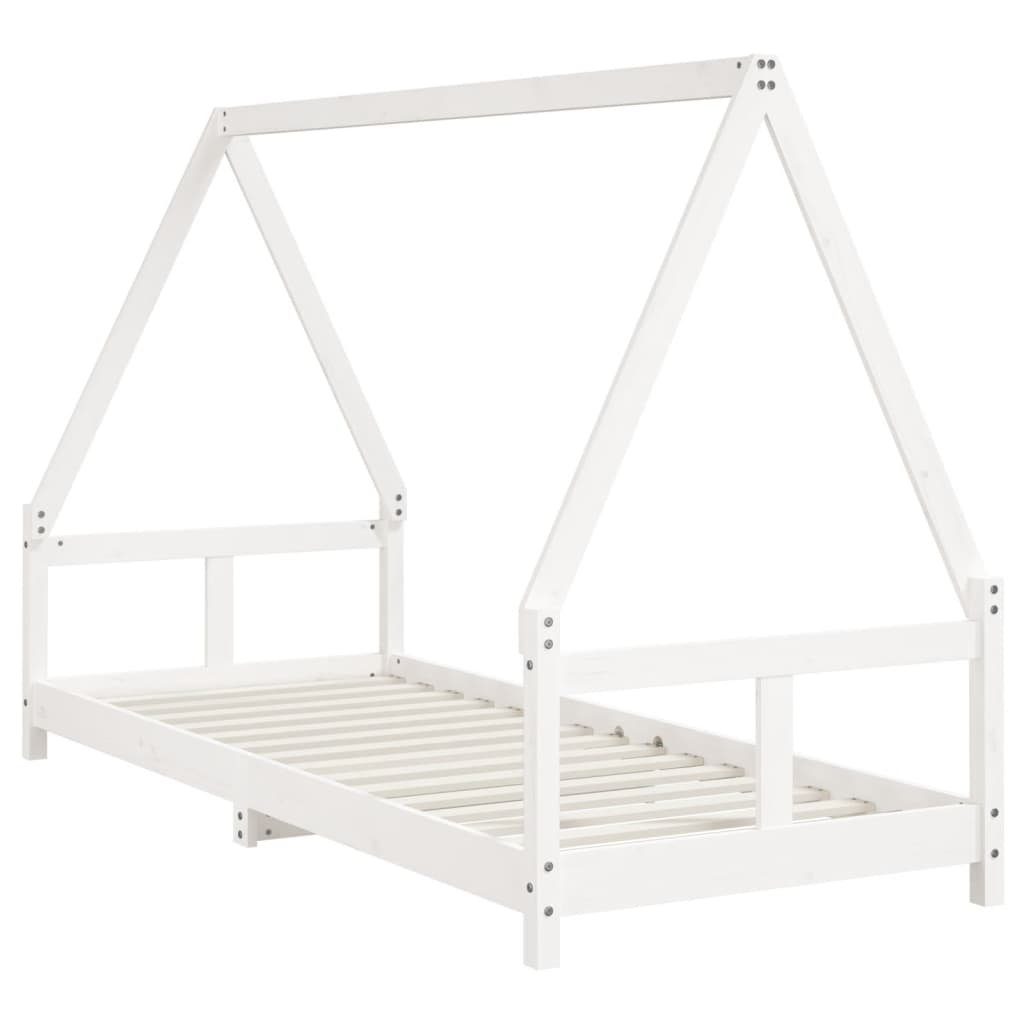 Structure du lit pour bois de pin blanc 80x200 cm