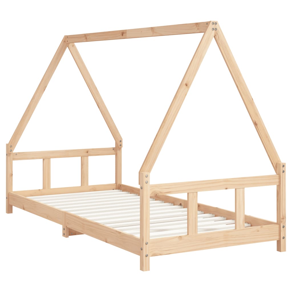 Estructura de cama para niños madera maciza de pino 90x200 cm