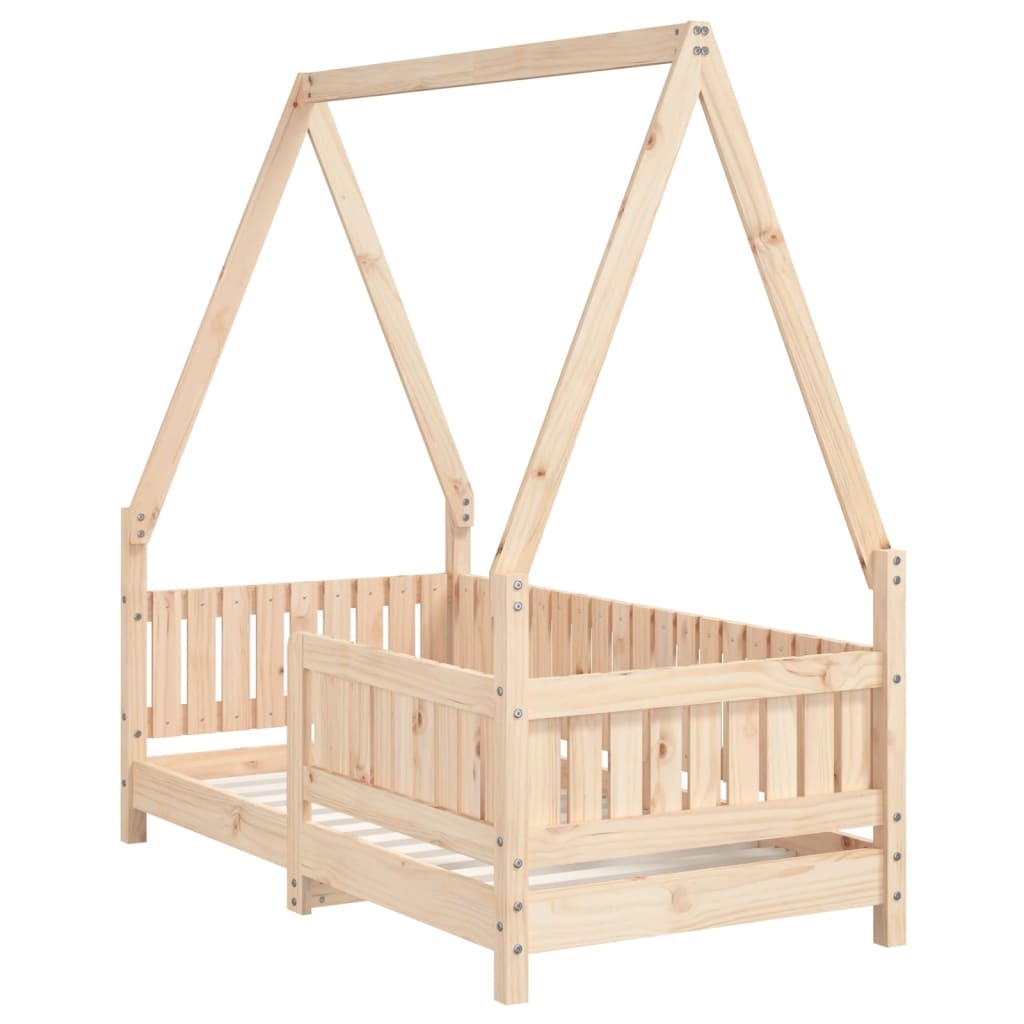 Estructura de cama para niños madera maciza de pino 70x140 cm - Vetonek