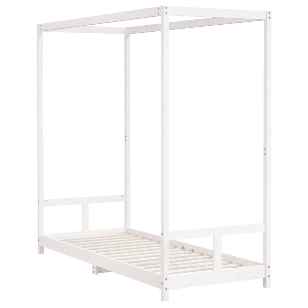 Structure du lit pour bois de pin blanc 80x200 cm