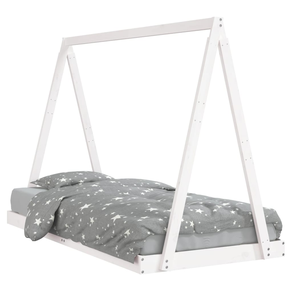 Estructura de cama para niños madera de pino blanco 90x190 cm vidaXL