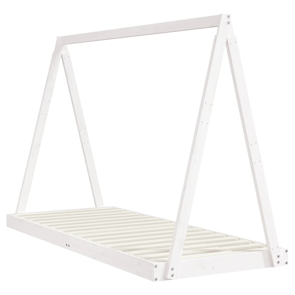 Structure du lit pour bois de pin blanc 80x200 cm