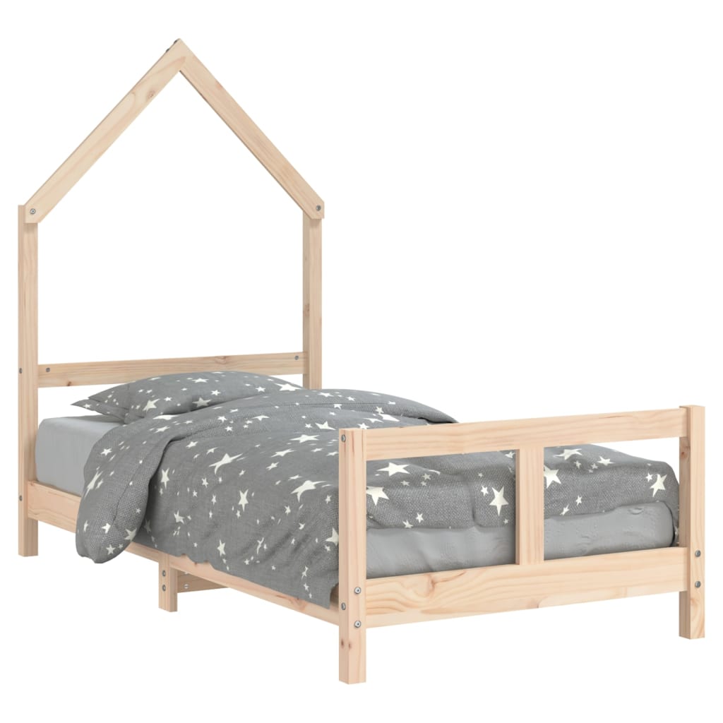 Estructura de cama para niños madera maciza de pino 80x160 cm vidaXL