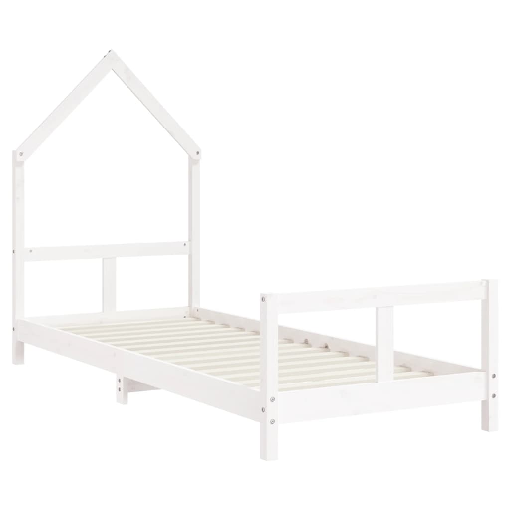 Structure du lit pour bois de pin blanc 80x200 cm