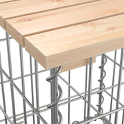 Banco jardín diseño gaviones madera maciza pino 184x71x65,5 cm v3268 - Vetonek