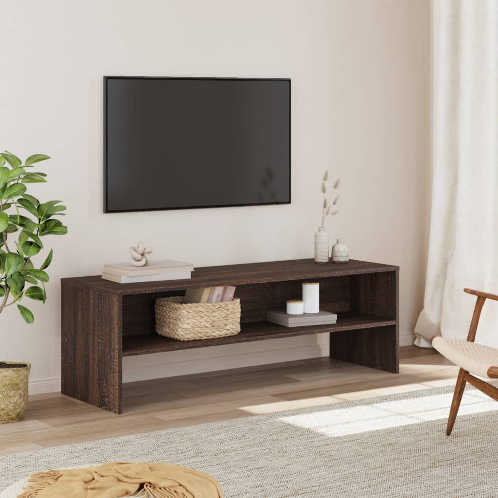 Vetonek Mueble de TV madera de ingeniería marrón roble 120x40x40cm