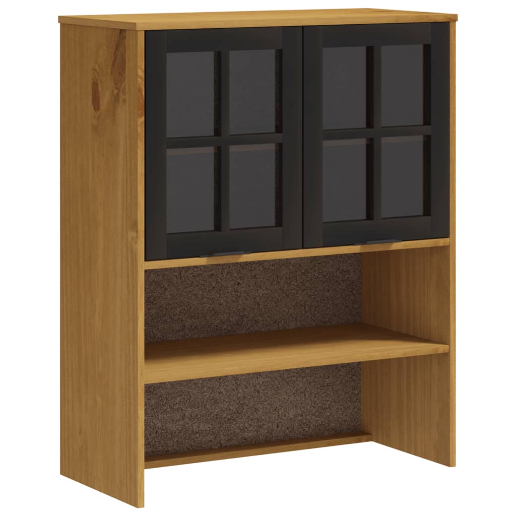 Aparador alto con puertas vidrio FLAM madera pino 80x40x180 cm vidaXL