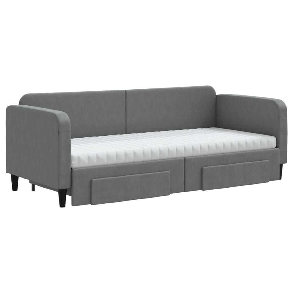 Sofa ohe habia gris ilunarekin 80x200 cm