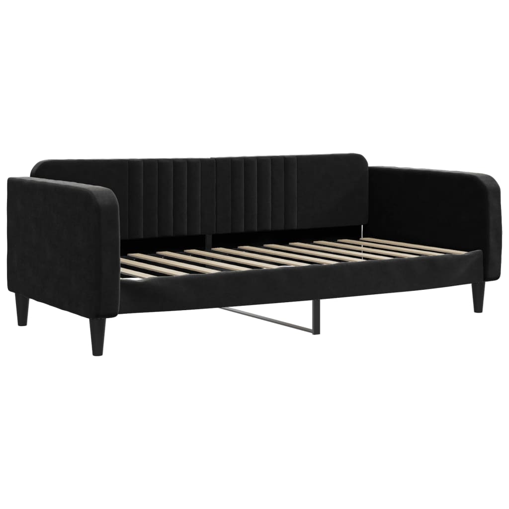 Sofa Bett mit schwarzer Samtmatratze 90x200 cm